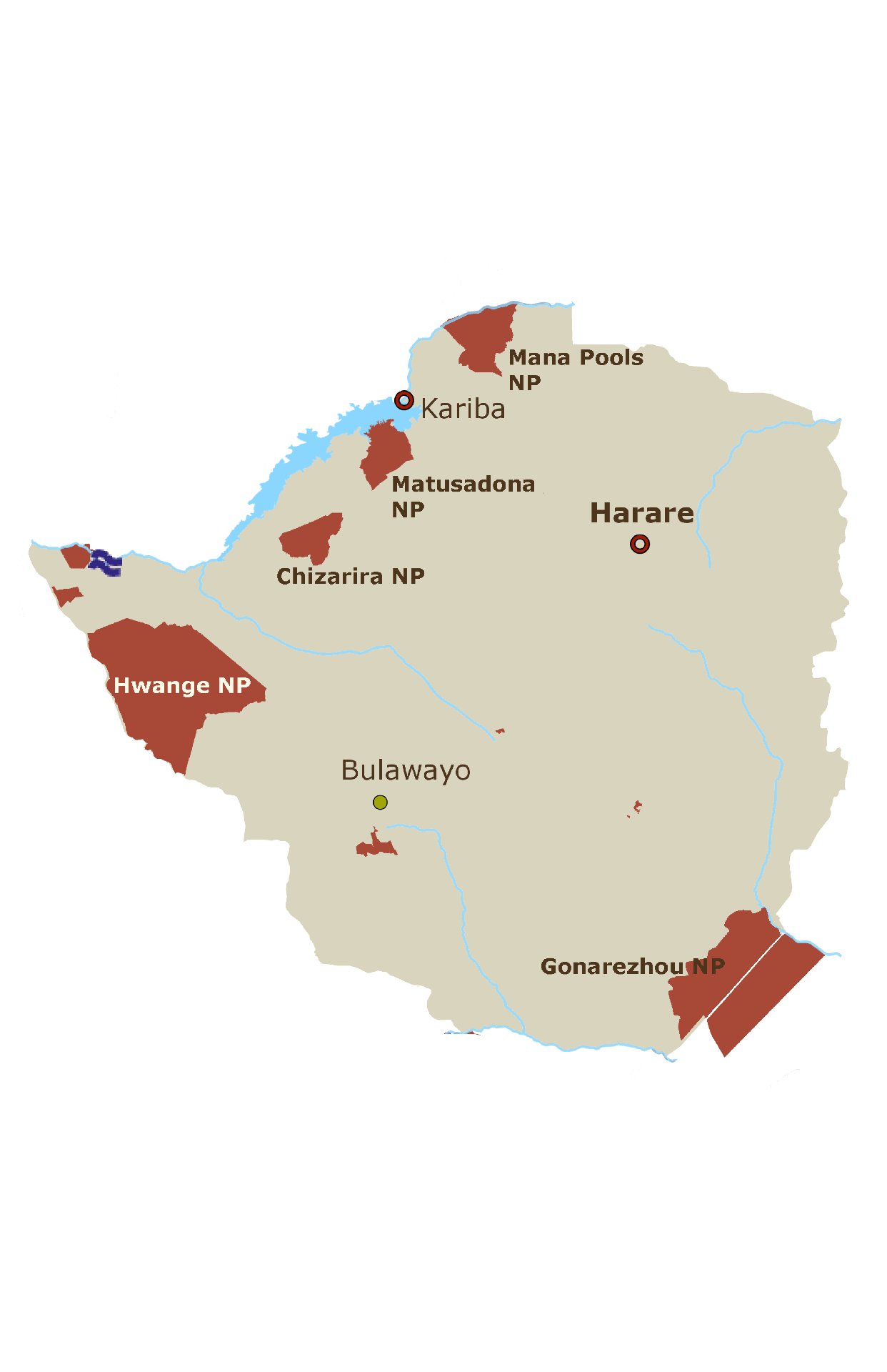 Simbabwe Karte
