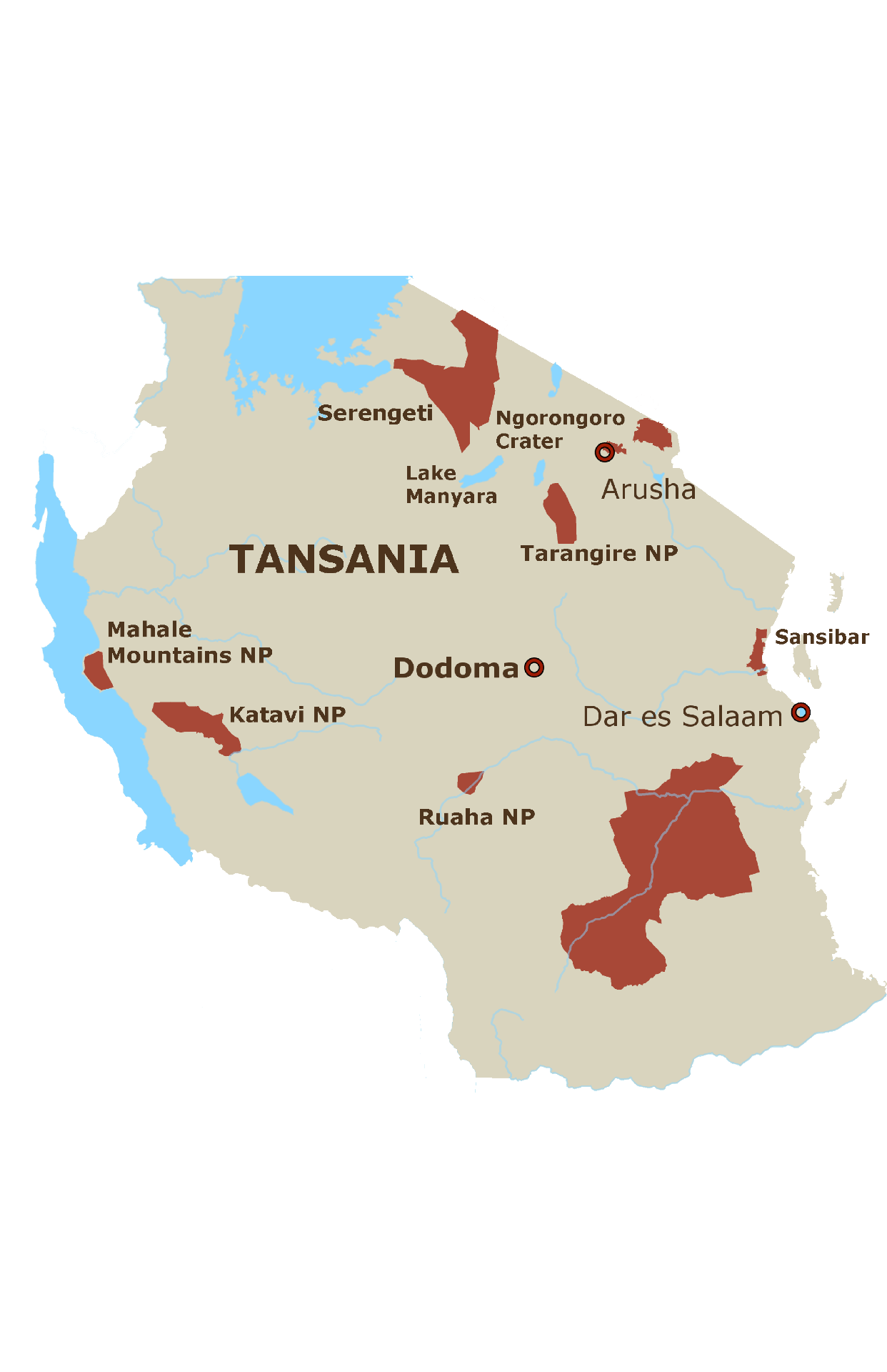 Tansania Karte