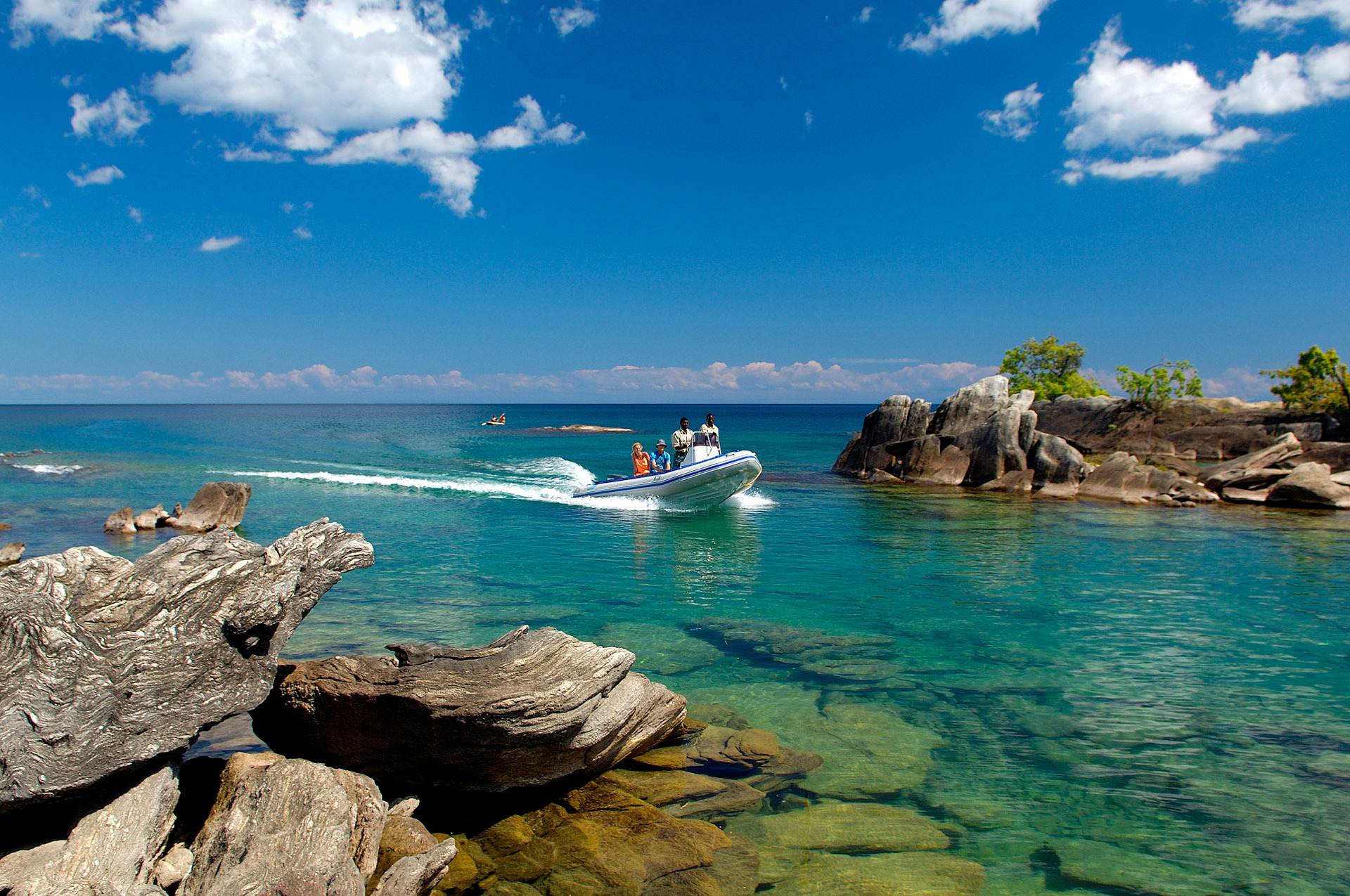 Bootsausflug der Nkwichi Lodge in Malawi | Abendsonne Afrika