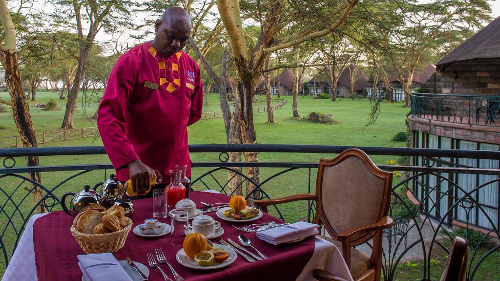 Frühstück im Lake Naivasha Sopa Lodge in Kenia | Abendsonne Afrika