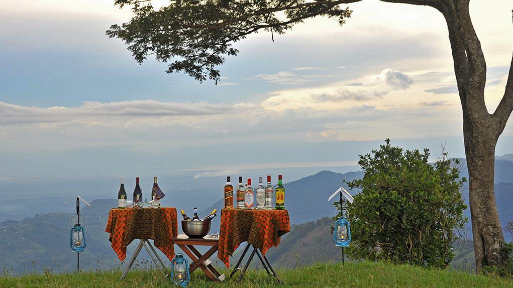 Aussicht von der Nkuringo Bwindi Gorilla Lodge