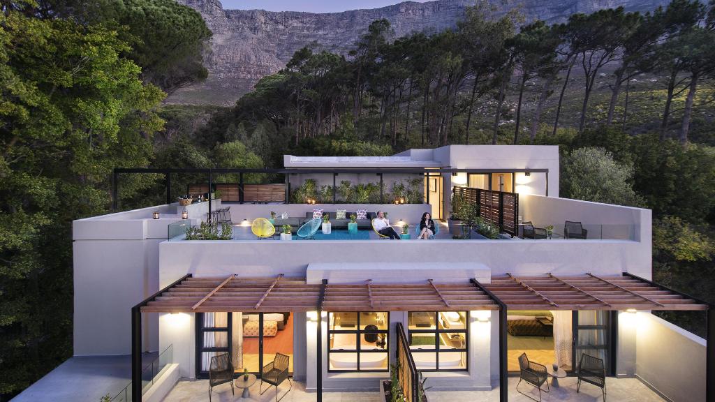 Blick auf das Camissa House in Südafrika | Abendsonne Afrika