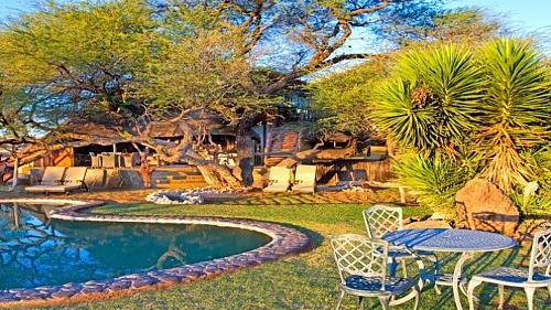 Camelthorn Kalahari Lodge | Abendsonne Afrika
