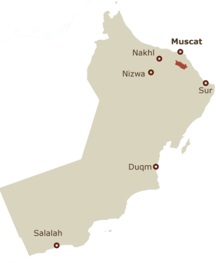 Oman Karte