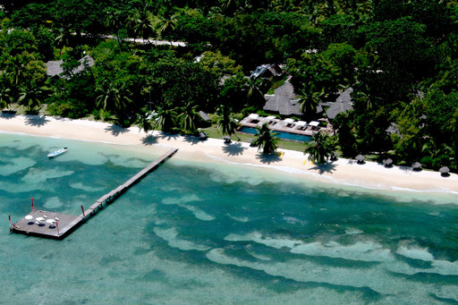 Blick von oben auf die Princess Bora Lodge auf Madagaskar | Abendsonne Afrika